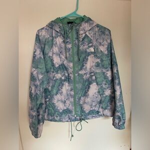 The North Face blue and White stylish waterproof Jacket